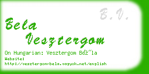 bela vesztergom business card